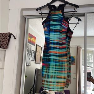 Bebe Multi-color Bodycon Dress